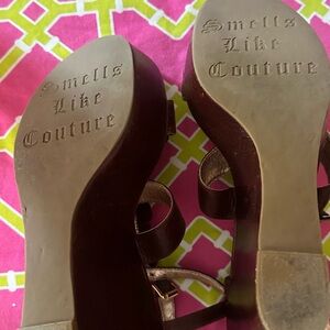 Juicy Couture Brown wedge Sandals. 8.5 from brunches to music festivals! Perfect